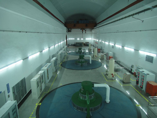 色爾古水電站主廠(chǎng)房全景